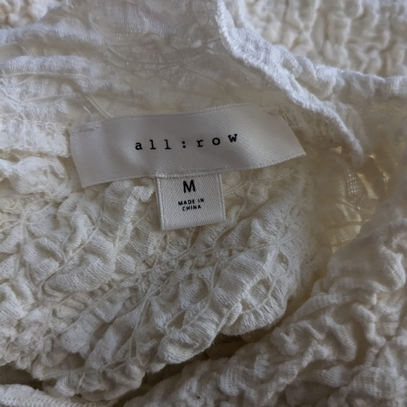 All:Row Textured Sleeveless Ruffle Neck Top | Size M | NWT - Picture 2 of 6